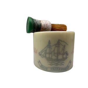 Vintage 1930's Old Spice Shaving Mug Shulton Ship Friendship Ceramic with Brush